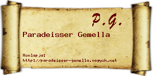 Paradeisser Gemella névjegykártya